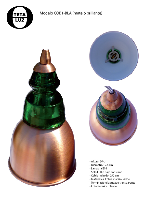 Tetaluz COB1-BLA lamp made in Argentina