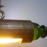 This Tetaluz lamp in tube form with insulators at both ends is a demo model for a clothing store
